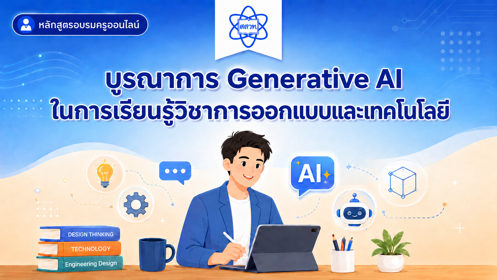 หลักสูตรการบูรณาการปัญญาประดิษฐ์ในการเรียนรู้วิชาการออกแบบและเทคโนโลยี DT011